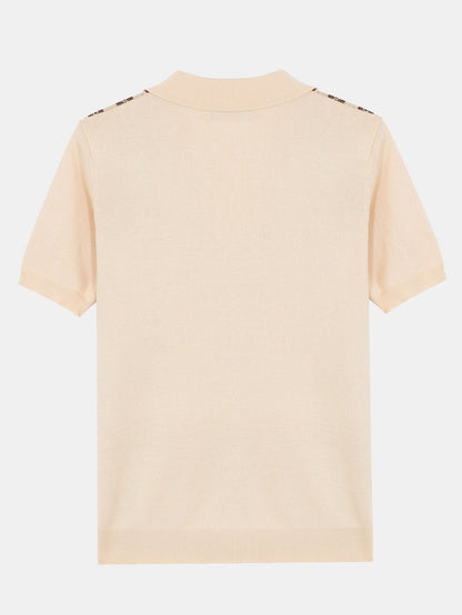 Cuno® | Polo pull rayé à manches courtes