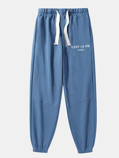 Bampfylde® | Pantalon de jogging en coton mélangé imprimé Paris