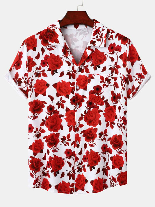 Atiyeh® | Chemise rouge à col à revers et imprimé floral