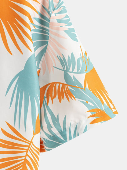 Asahel® | Chemise boutonnée à imprimé feuilles