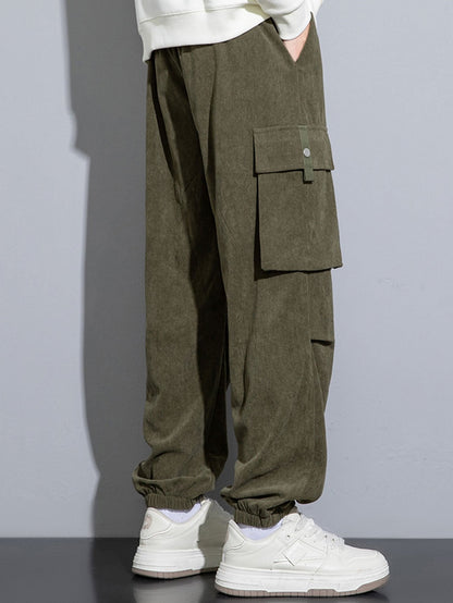 Baastien® | Pantalon de jogging cargo en velours côtelé