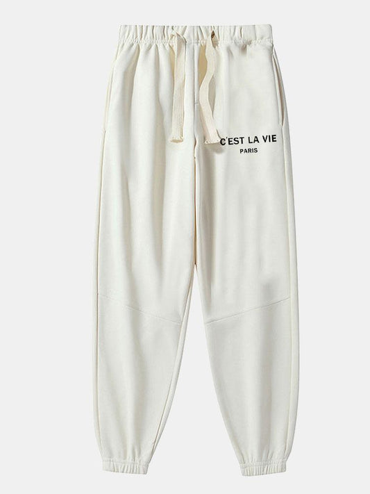 Bampfylde® | Pantalon de jogging en coton mélangé imprimé Paris