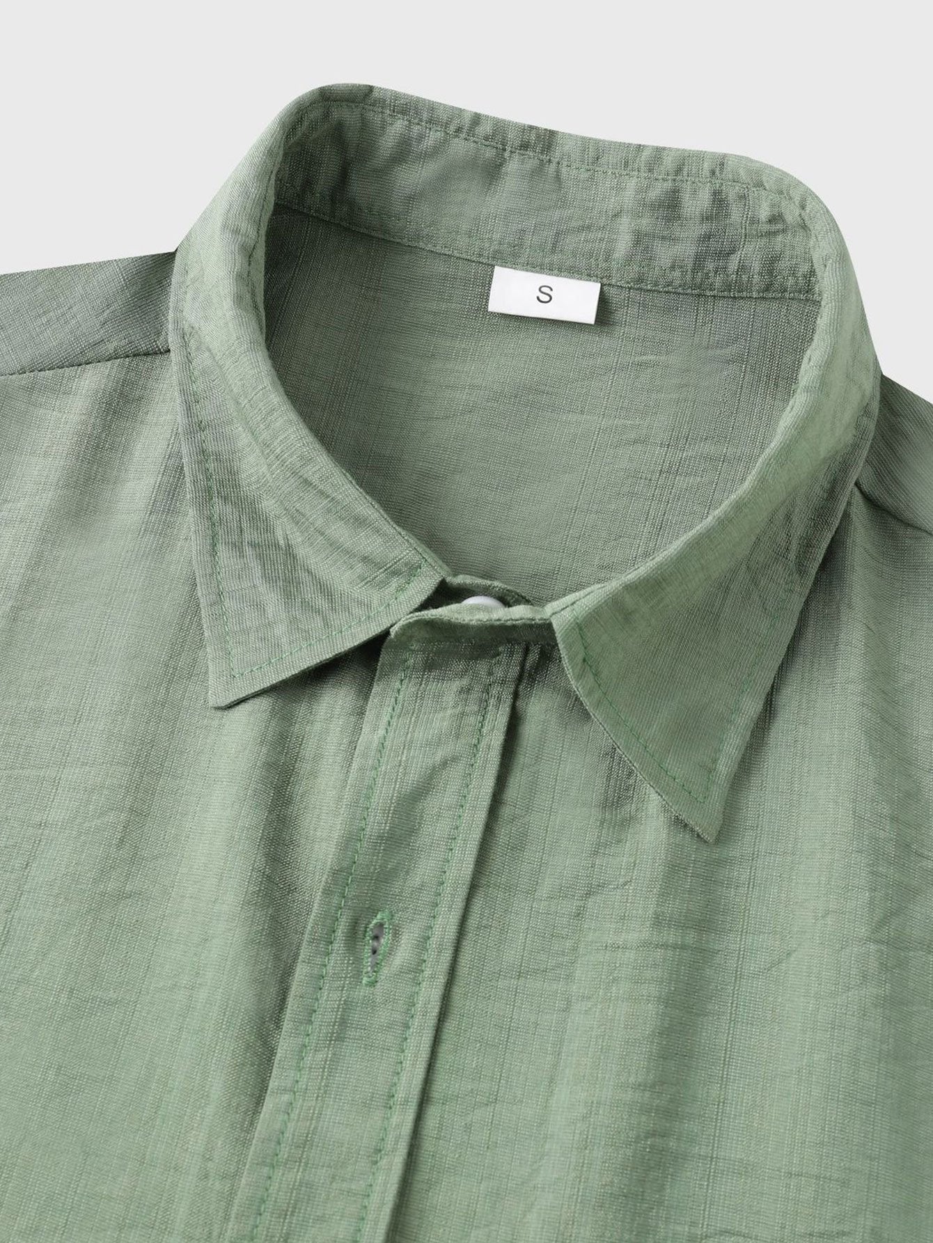 Auber® | Chemise boutonnée texturée à manches courtes