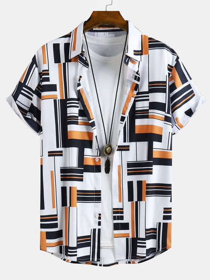 Atilio® | Chemise boutonnée à imprimé géométrique
