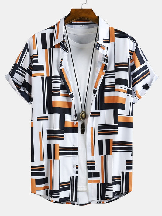 Atilio® | Chemise boutonnée à imprimé géométrique