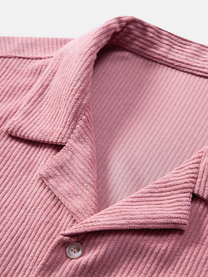 Atli® | Chemise cubaine en velours côtelé à manches courtes