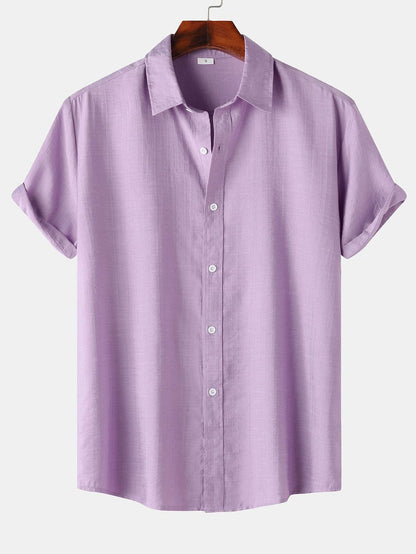 Auber® | Chemise boutonnée texturée à manches courtes