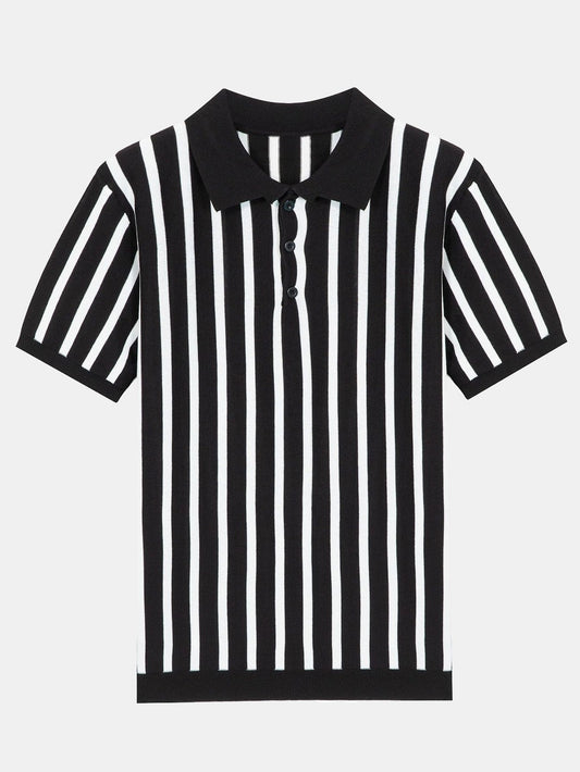 Céférino® | Polo pull rayé à manches courtes