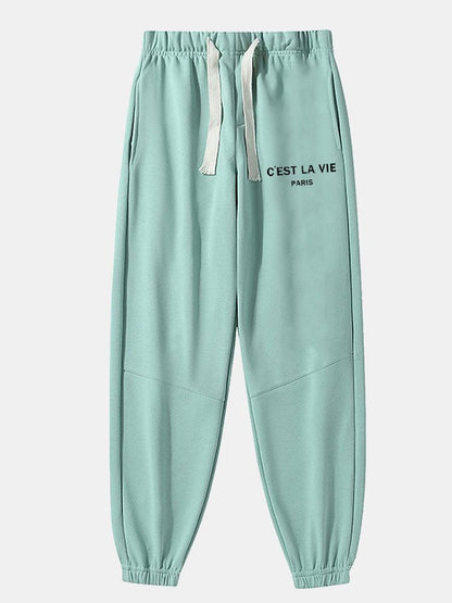 Bampfylde® | Pantalon de jogging en coton mélangé imprimé Paris