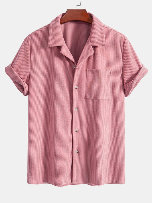 Atli® | Chemise cubaine en velours côtelé à manches courtes