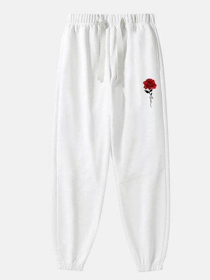 Baltsar® | Pantalon de jogging en coton mélangé à imprimé roses