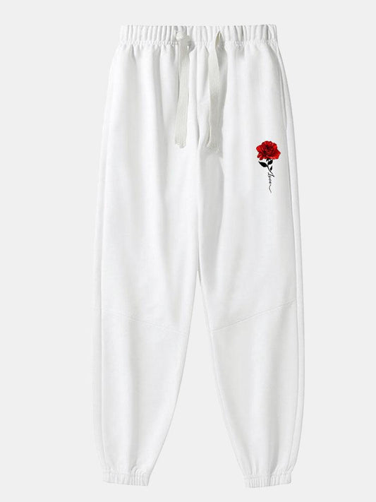Baltsar® | Pantalon de jogging en coton mélangé à imprimé roses