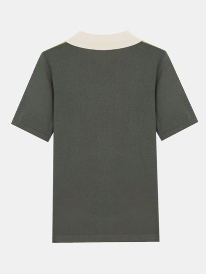 Cristóbal® | Polo pull rayé à manches courtes et blocs de couleurs