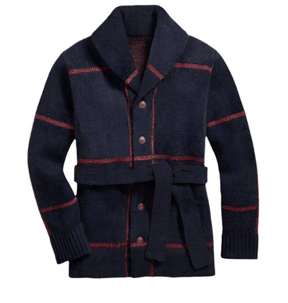 Ivo® | Manteau pull tricoté de luxe avec ceinture