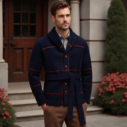 Ivo® | Manteau pull tricoté de luxe avec ceinture