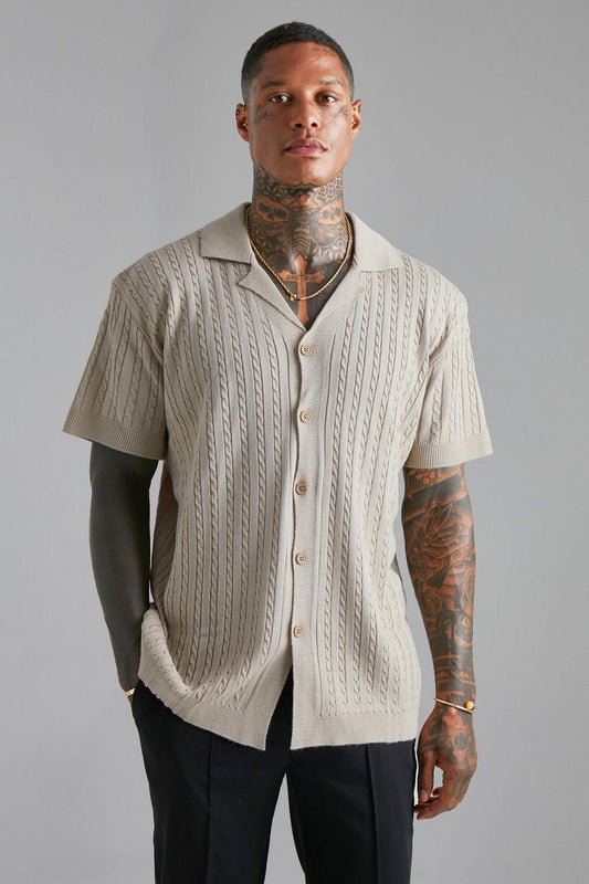 Yago® | Chemise surdimensionnée en tricot torsadé